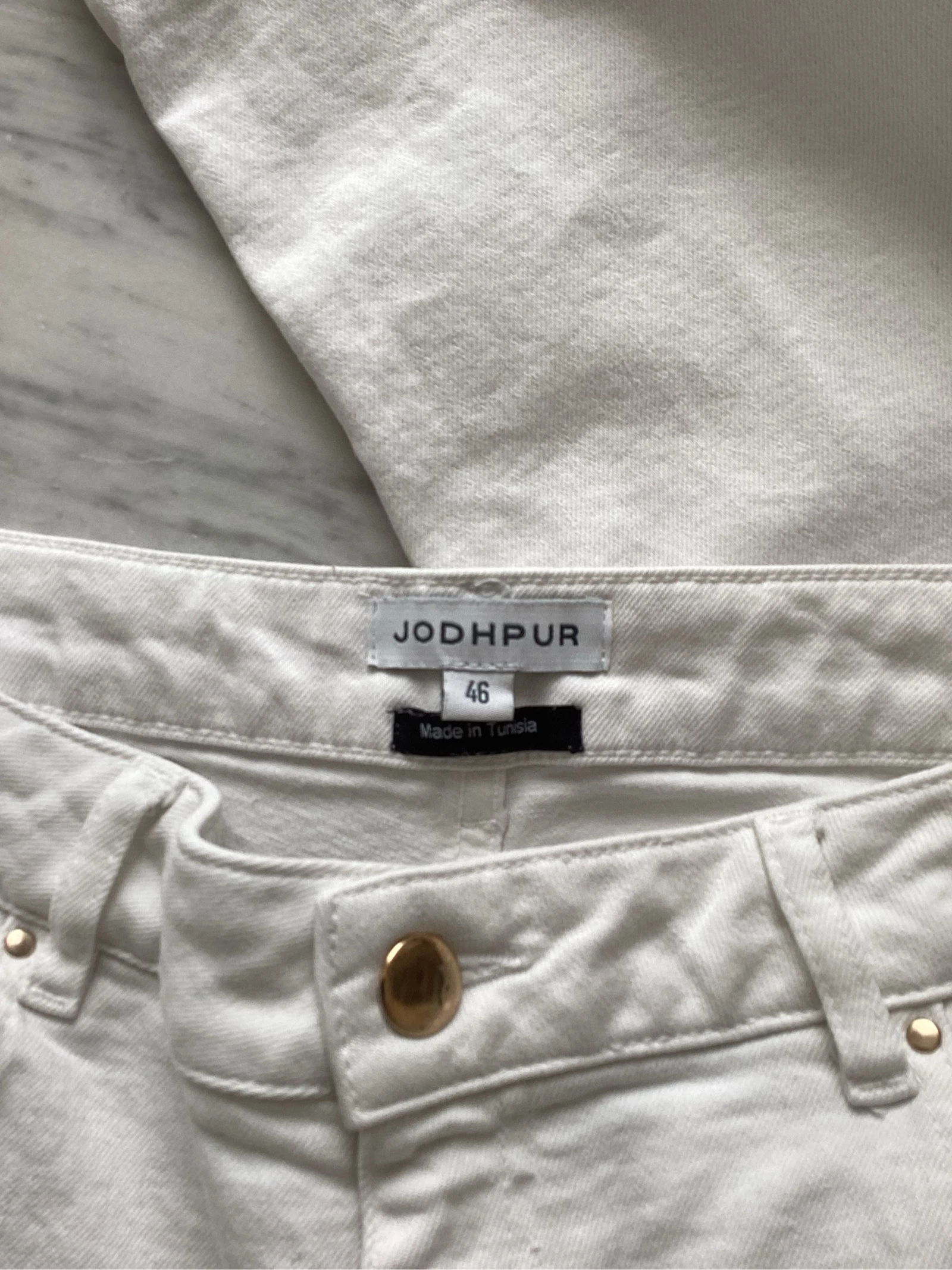 Pantalon blanc grosse toile , large taille 46  «  JOHDPUR » – photo 6